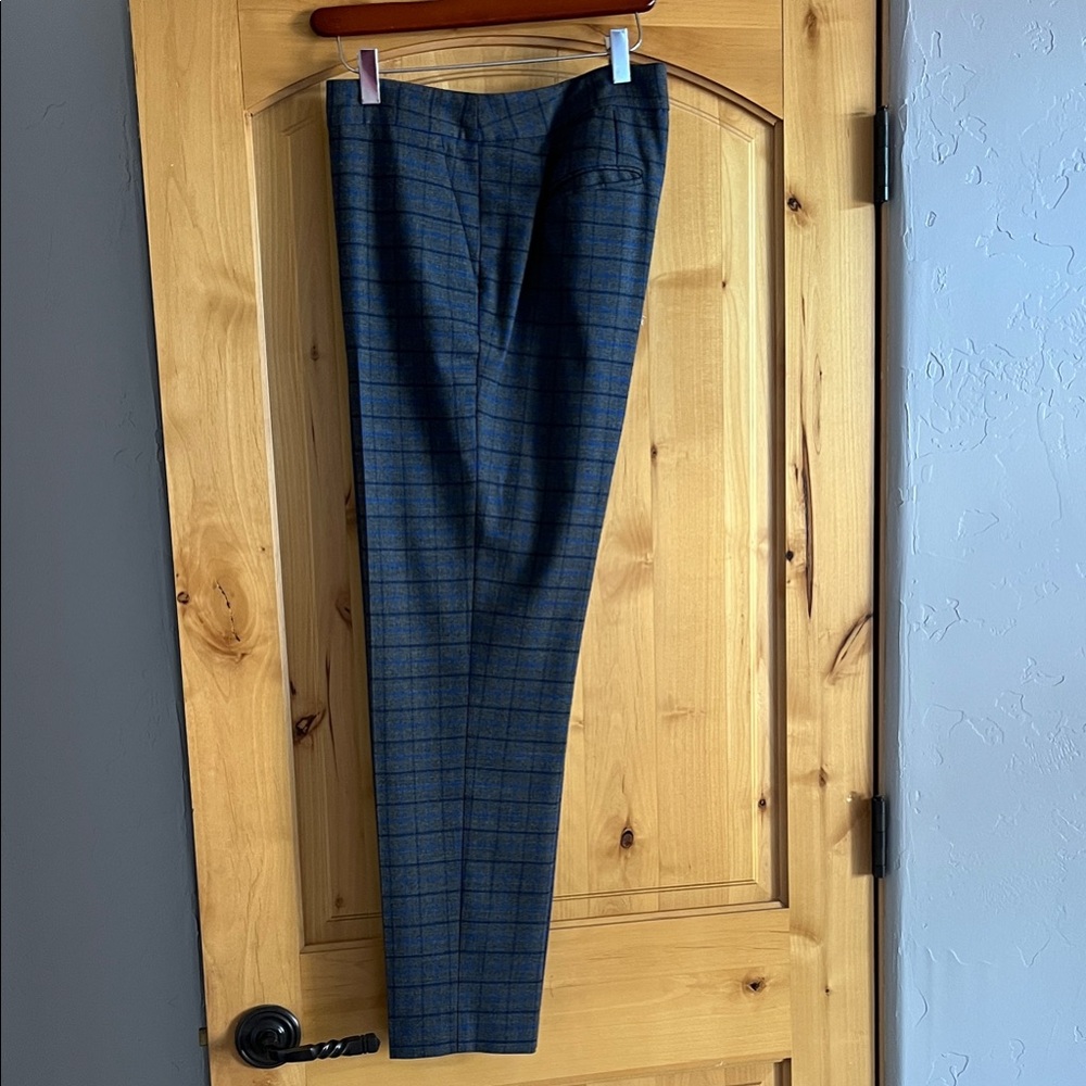 Talbots Blue Plaid Ankle Pants